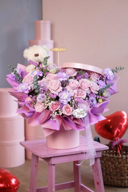 Yulika Florist Flower Box Valentine V9